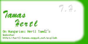 tamas hertl business card